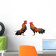 Roosters Crowing Wall Decal Sticker Set