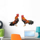 Roosters Crowing Wall Decal Sticker Set