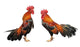 Roosters Crowing Wall Decal Sticker Set
