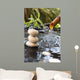 Trois petits galets blanc Wall Mural