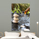 Trois petits galets blanc Wall Mural