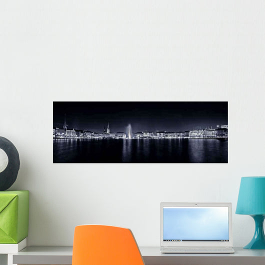 Black Night White Light Wall Decal