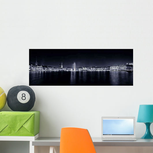 Black Night White Light Wall Decal