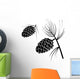 vector illustration of pinecone wood nature Wall Decal