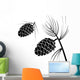 vector illustration of pinecone wood nature Wall Decal