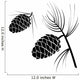 vector illustration of pinecone wood nature Wall Decal