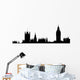 Silhouette of London houses of parliament skyline Wall Decal