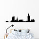 Silhouette of London houses of parliament skyline Wall Decal