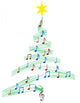 carol music christmas tree Wall Decal