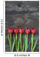tidy tulips on a old wood background Wall Mural