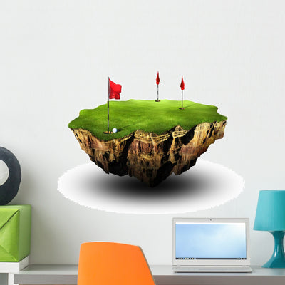 Golf Land Wall Decal shown on a wall