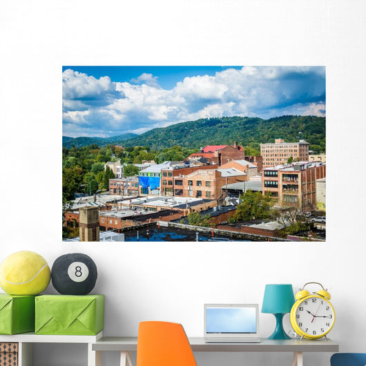 Buildings Downtown and Town Wall Decal