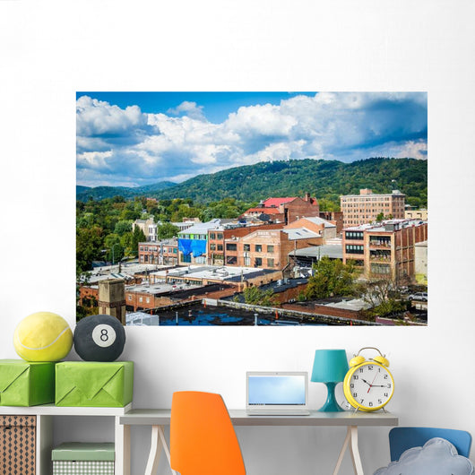 Buildings Downtown and Town Wall Decal