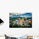 Mountains and Buildings Downtown Wall Decal