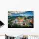Mountains and Buildings Downtown Wall Decal