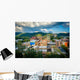 Mountains and Buildings Downtown Wall Decal