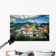 Mountains and Buildings Downtown Wall Decal