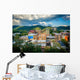 Mountains and Buildings Downtown Wall Decal