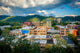 Mountains and Buildings Downtown Wall Decal