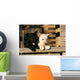 Two Scottish Terrier Puppies Leaning on Railing Wall Mural