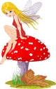 fairy elf mushroom Wall Decal