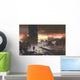 Man Standing Abandoned City Wall Decal
