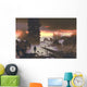 Man Standing Abandoned City Wall Decal