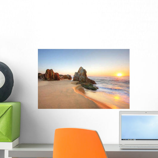 Sunrise Rocks Wall Decal Design 4