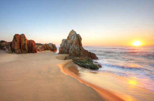 Sunrise Rocks Wall Decal Design 4