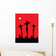 Jesus Christ - Crucifixion Vector Illustration Wall Mural