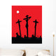 Jesus Christ - Crucifixion Vector Illustration Wall Mural