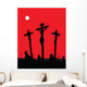 Jesus Christ - Crucifixion Vector Illustration Wall Mural