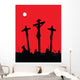 Jesus Christ - Crucifixion Vector Illustration Wall Mural