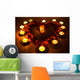 Heart with petals and candle lights Wall Mural