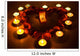 Heart with petals and candle lights Wall Mural
