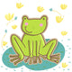 Frog in Vector Wall Mural
