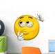 Emoticon Wondering Wall Decal