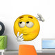 Emoticon Wondering Wall Decal
