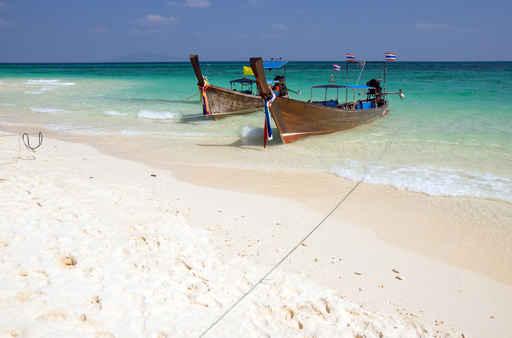 Traditional Longtail Boats White Wall Decal
