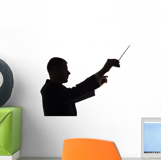 silhouette of conductor Wall Decal