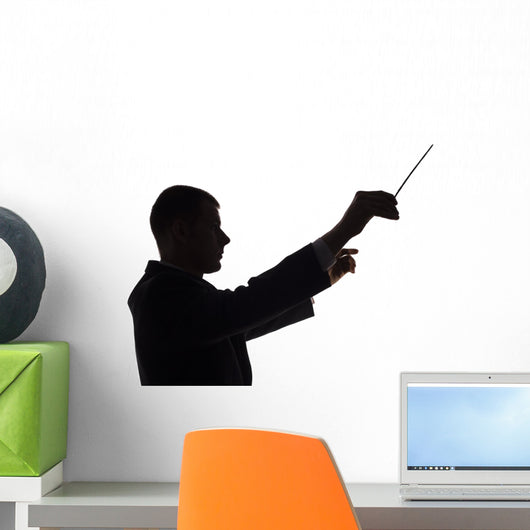 silhouette of conductor Wall Decal