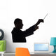 silhouette of conductor Wall Decal