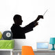 silhouette of conductor Wall Decal