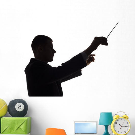 silhouette of conductor Wall Decal