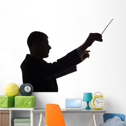 silhouette of conductor Wall Decal