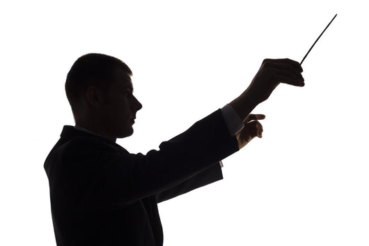 silhouette of conductor Wall Decal