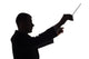 silhouette of conductor Wall Decal