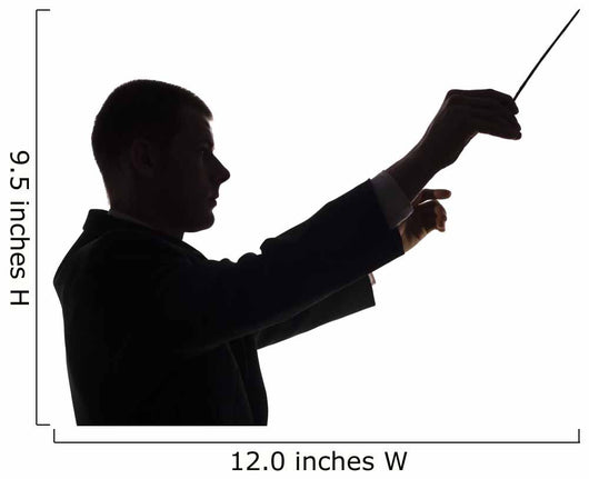 silhouette of conductor Wall Decal