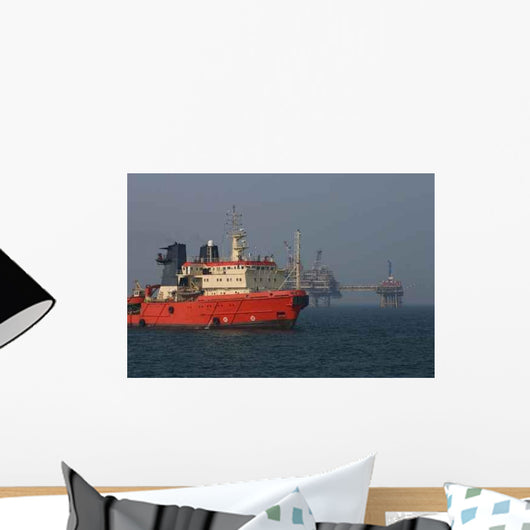 Oil Rig Support Wall Decal