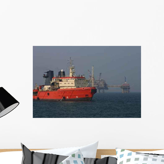Oil Rig Support Wall Decal